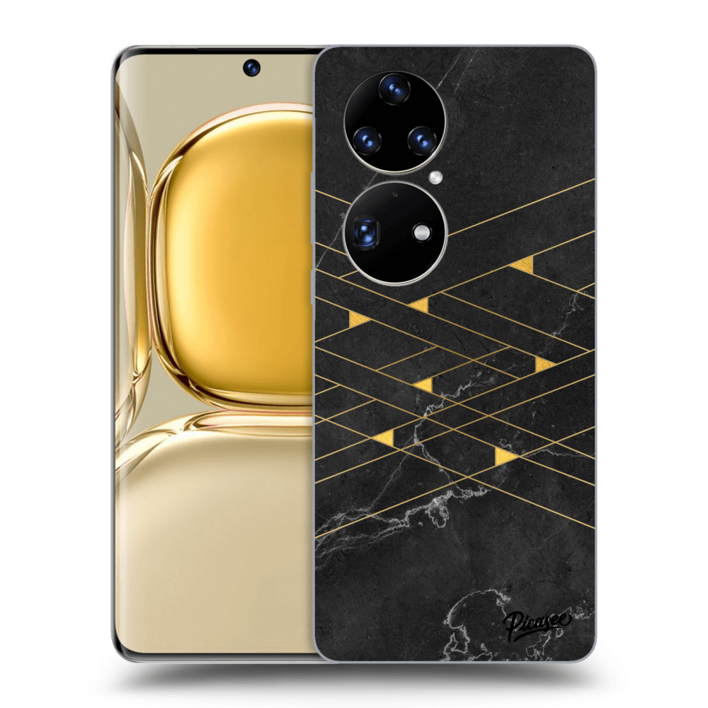 Picasee Huawei P50 Hülle - Transparentes Silikon - Gold Minimal
