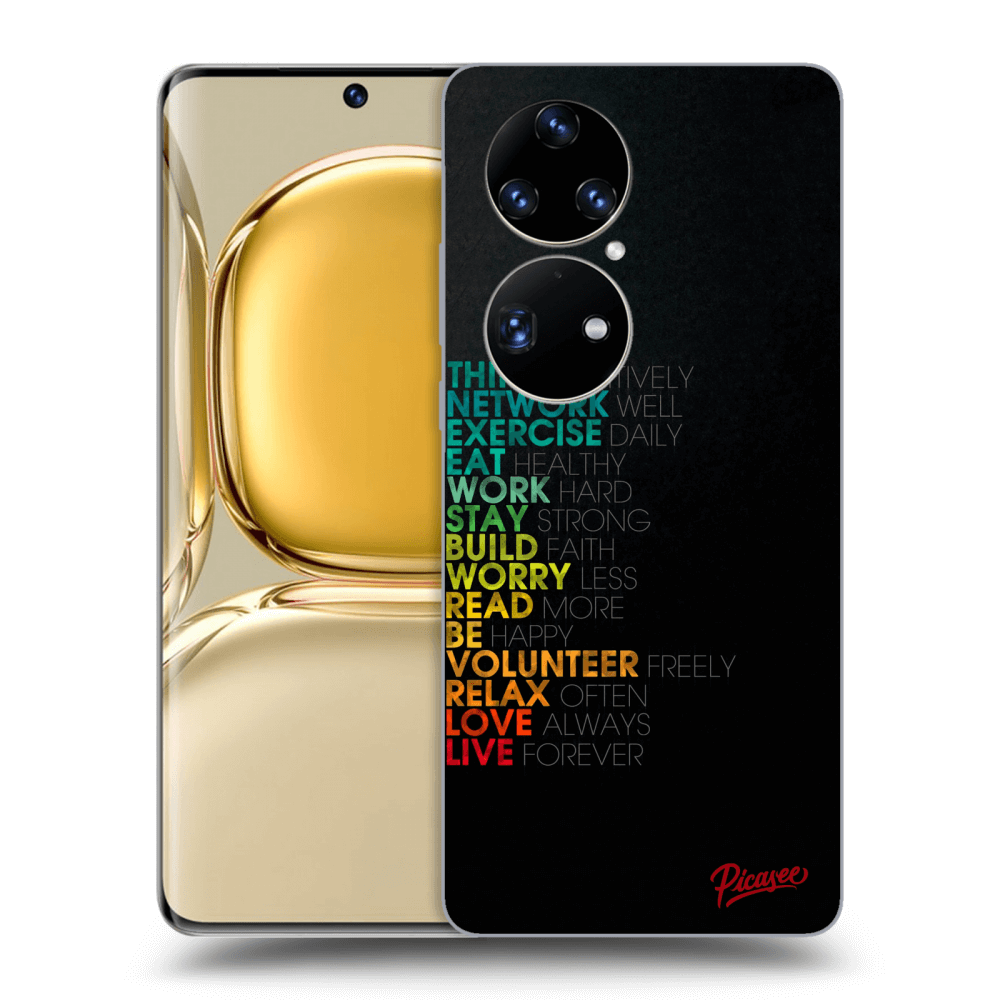 Picasee Huawei P50 Hülle - Transparentes Silikon - Motto life