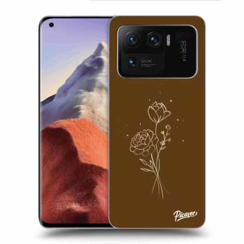 Picasee Xiaomi Mi 11 Ultra Hülle - Transparentes Silikon - Brown flowers