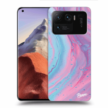 Picasee Xiaomi Mi 11 Ultra Hülle - Schwarzes Silikon - Pink liquid