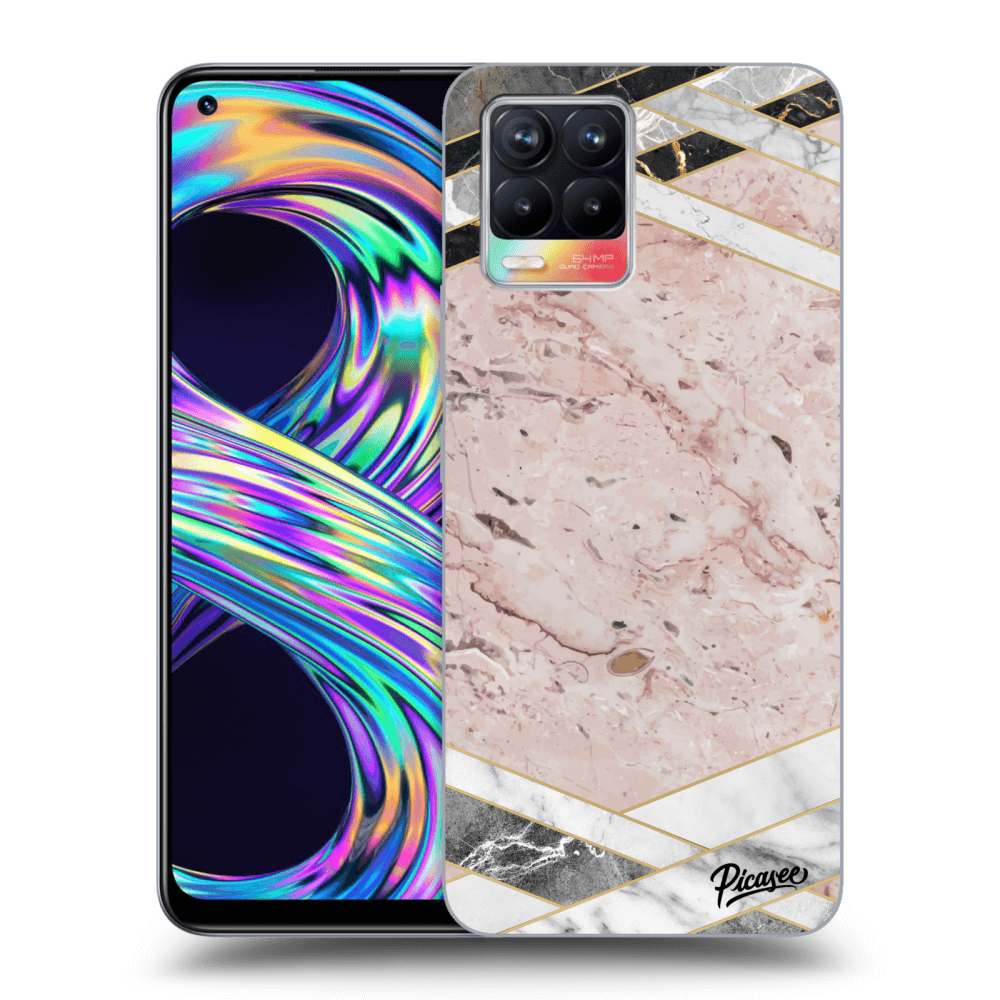 Picasee ULTIMATE CASE für Realme 8 4G - Pink geometry