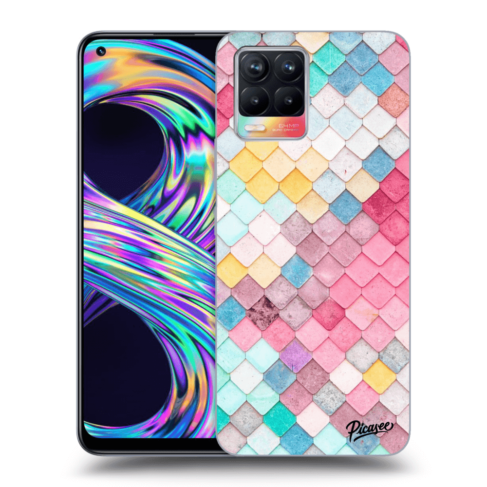 Picasee Realme 8 4G Hülle - Transparentes Silikon - Colorful roof