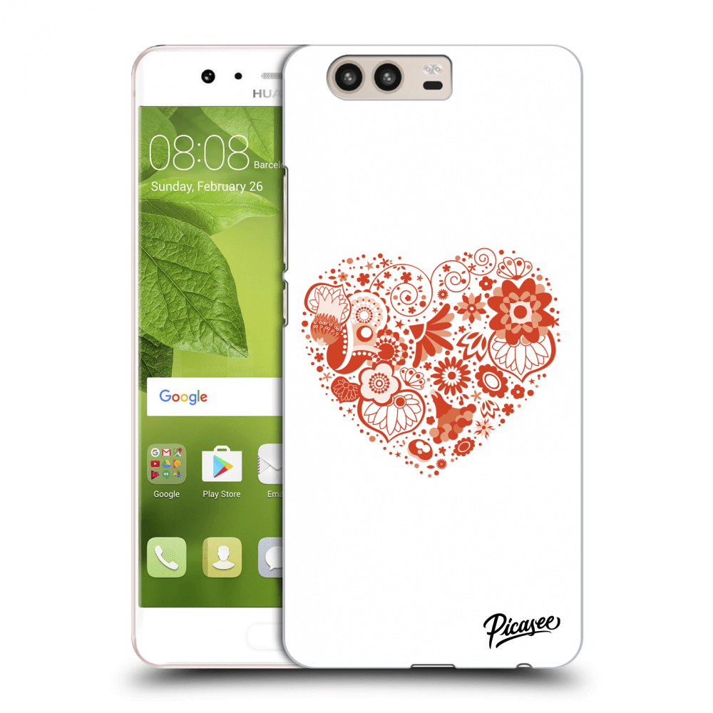 Picasee Huawei P10 Hülle - Transparentes Silikon - Big heart