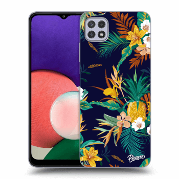 Picasee Samsung Galaxy A22 A226B 5G Hülle - Schwarzes Silikon - Pineapple Color