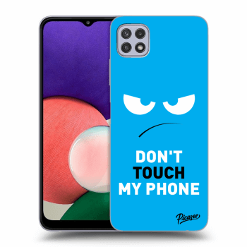 Hülle für Samsung Galaxy A22 5G A226B - Angry Eyes - Blue