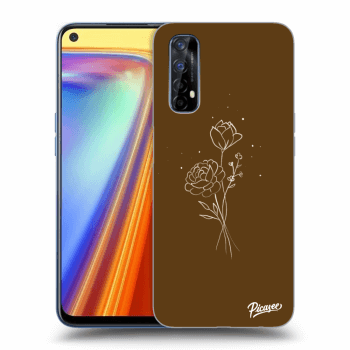 Picasee Realme 7 Hülle - Transparentes Silikon - Brown flowers