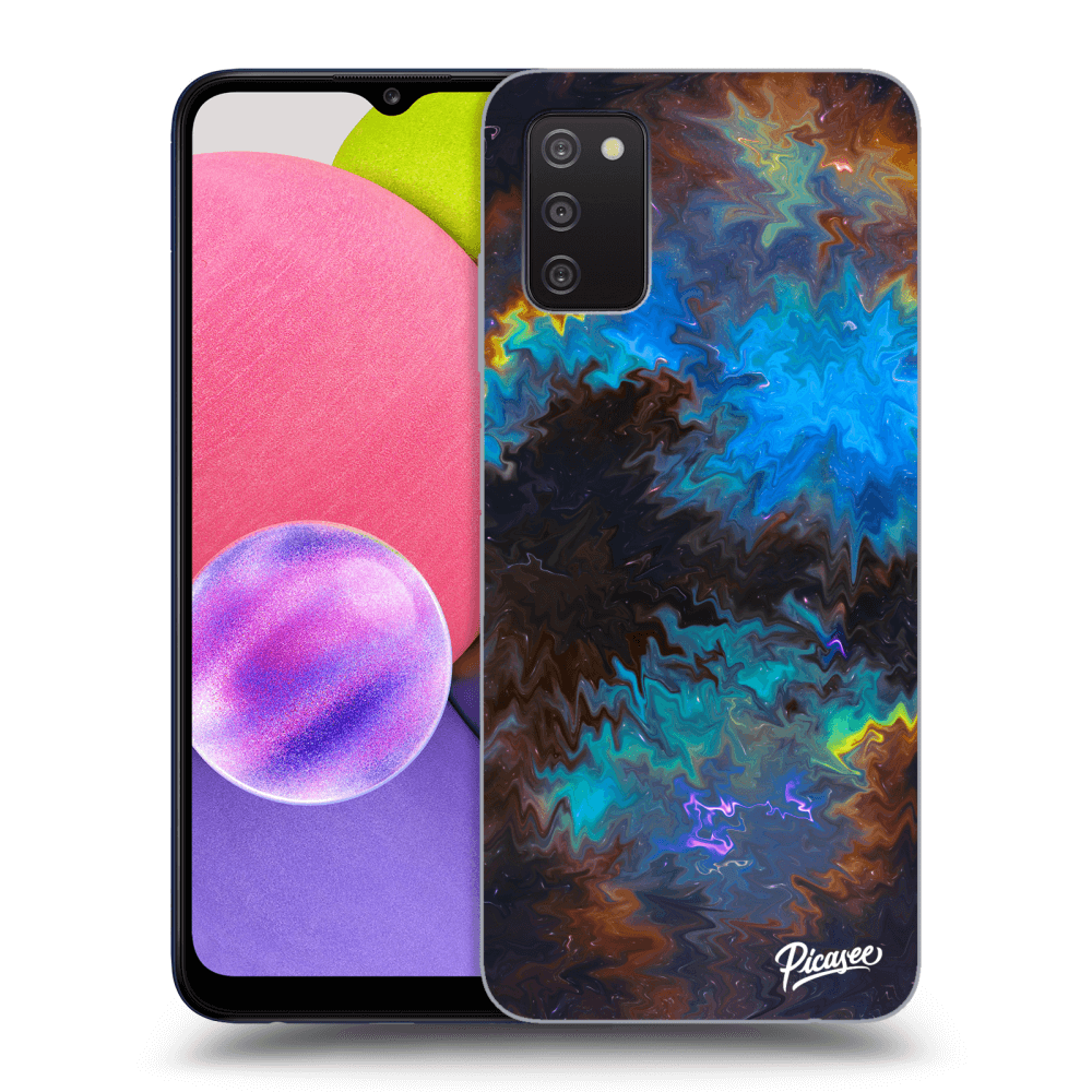 Picasee Samsung Galaxy A02s A025G Hülle - Schwarzes Silikon - Space