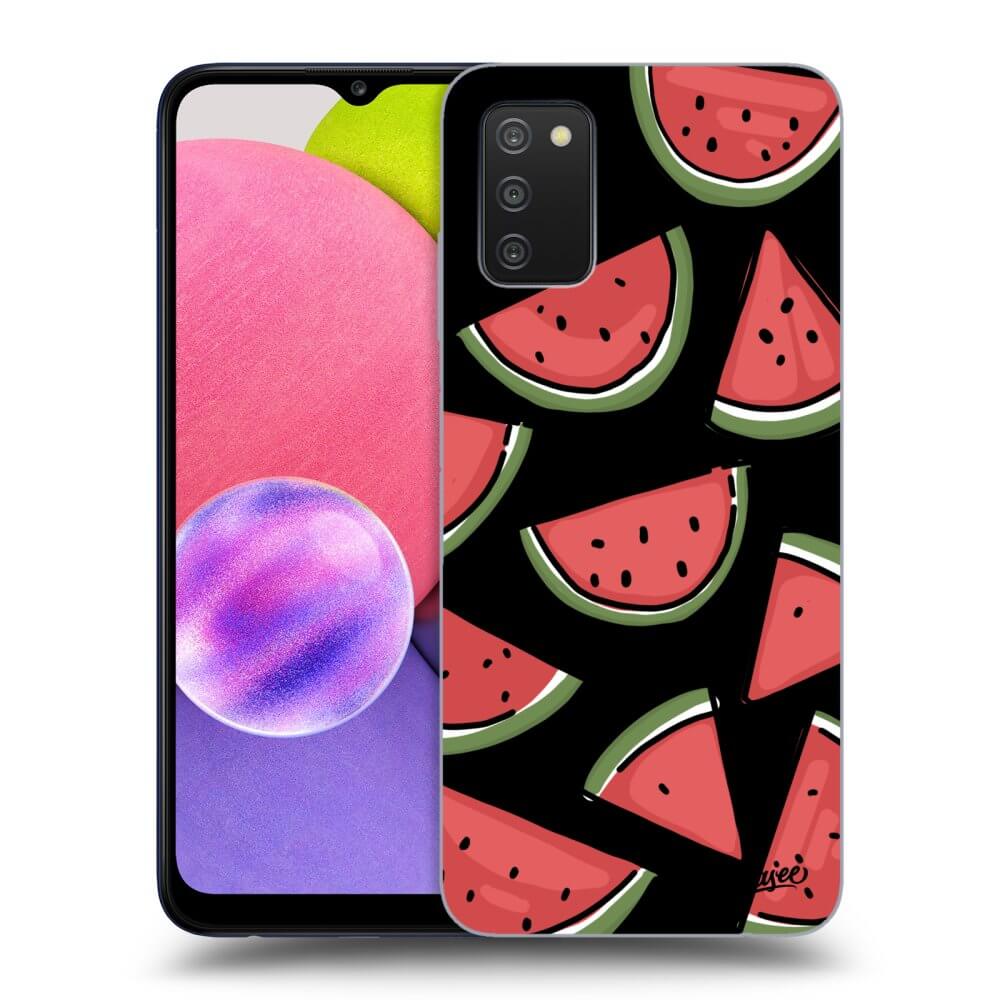 Picasee Samsung Galaxy A02s A025G Hülle - Schwarzes Silikon - Melone
