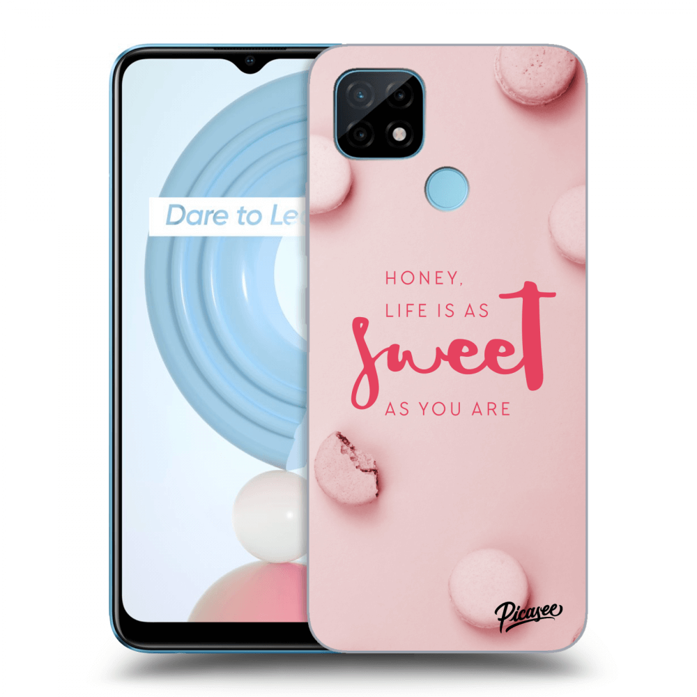 Picasee Realme C21 Hülle - Transparentes Silikon - Life is as sweet as you are