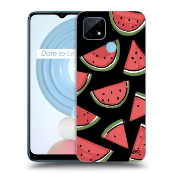 Picasee Realme C21 Hülle - Schwarzes Silikon - Melone