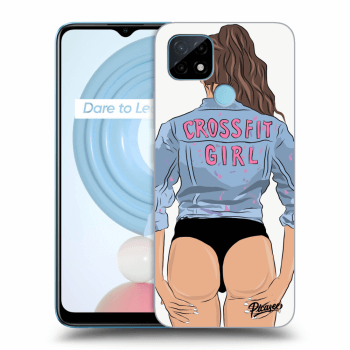 Picasee Realme C21 Hülle - Schwarzes Silikon - Crossfit girl - nickynellow