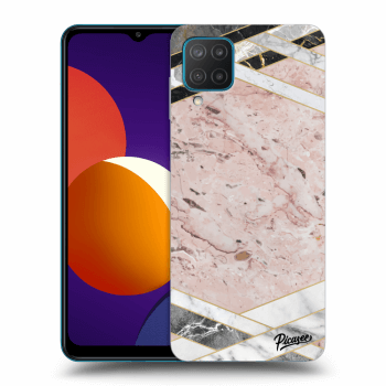 Hülle für Samsung Galaxy M12 M127F - Pink geometry