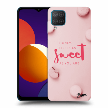 Picasee Samsung Galaxy M12 M127F Hülle - Transparentes Silikon - Life is as sweet as you are