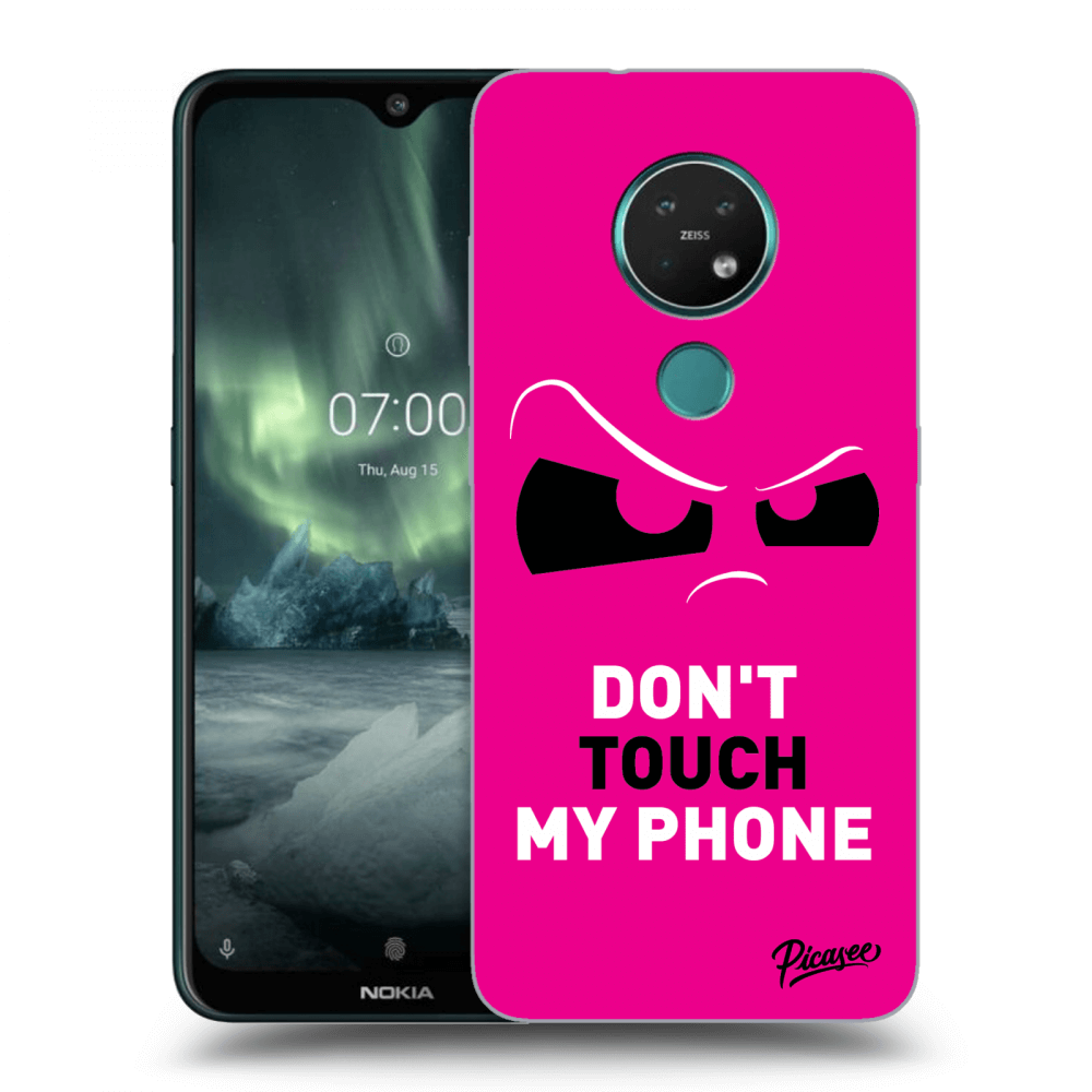 Picasee Nokia 7.2 Hülle - Transparentes Silikon - Cloudy Eye - Pink