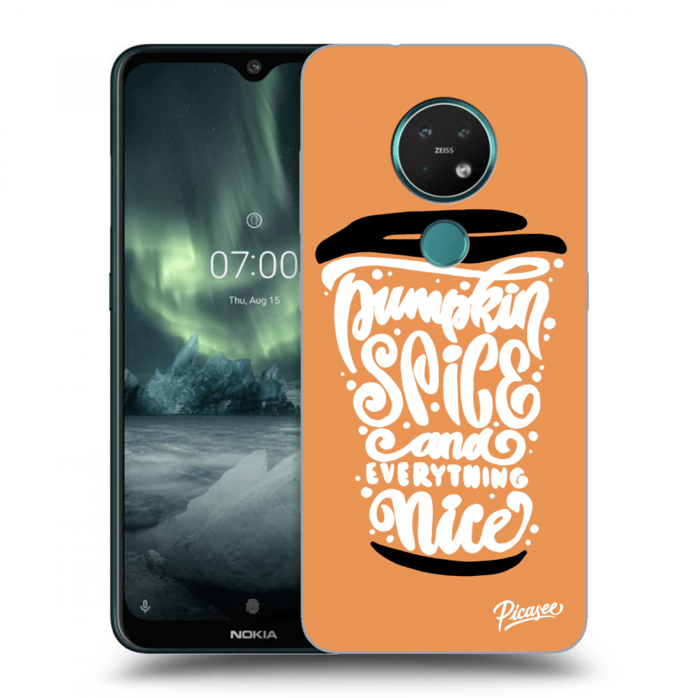 Picasee Nokia 7.2 Hülle - Transparentes Silikon - Pumpkin coffee