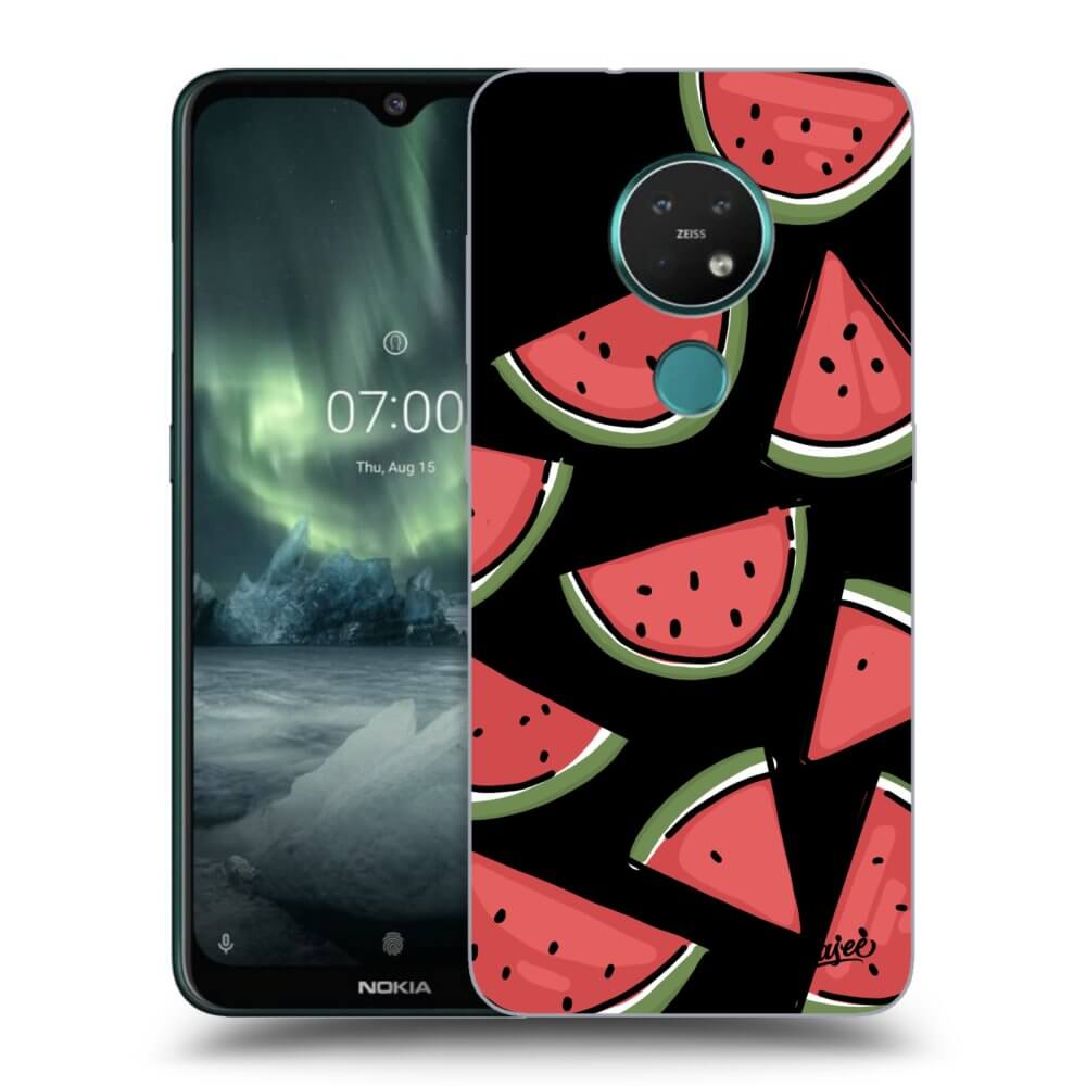 Picasee Nokia 7.2 Hülle - Schwarzes Silikon - Melone