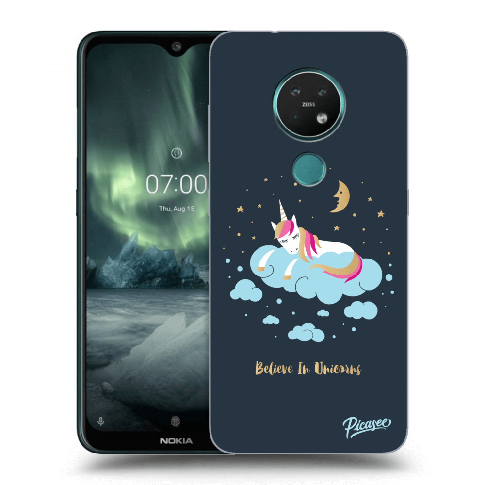 Picasee Nokia 7.2 Hülle - Transparentes Silikon - Believe In Unicorns