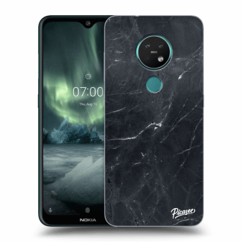 Picasee Nokia 7.2 Hülle - Transparentes Silikon - Black marble