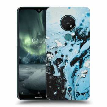 Picasee Nokia 7.2 Hülle - Transparentes Silikon - Organic blue