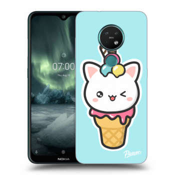 Picasee Nokia 7.2 Hülle - Transparentes Silikon - Ice Cream Cat