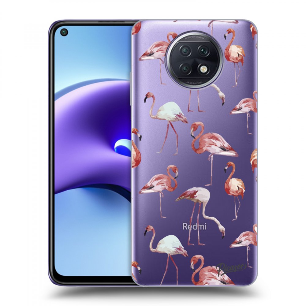 Picasee Xiaomi Redmi Note 9T Hülle - Transparentes Silikon - Flamingos