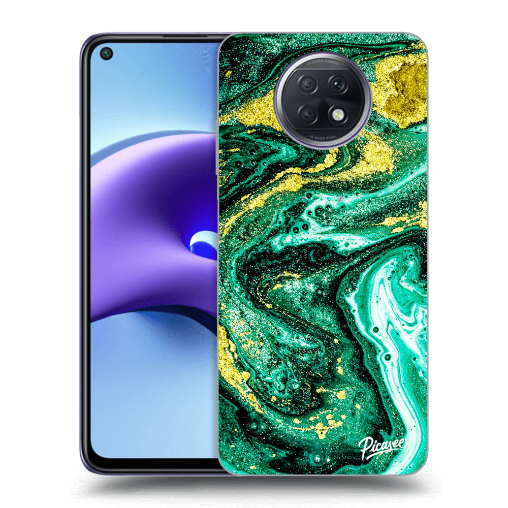 Picasee Xiaomi Redmi Note 9T Hülle - Transparentes Silikon - Green Gold