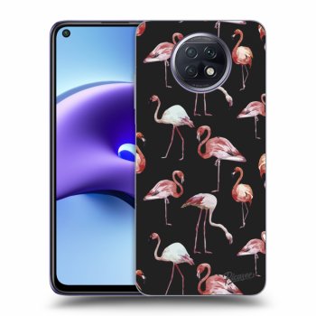 Picasee Xiaomi Redmi Note 9T Hülle - Schwarzes Silikon - Flamingos