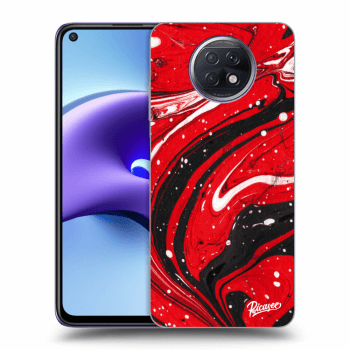 Picasee Xiaomi Redmi Note 9T Hülle - Transparentes Silikon - Red black