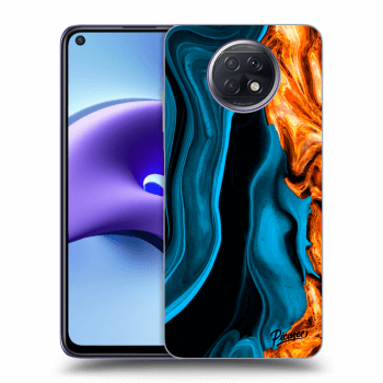 Picasee Xiaomi Redmi Note 9T Hülle - Transparentes Silikon - Gold blue