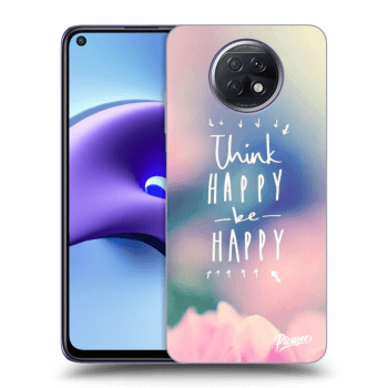 Picasee Xiaomi Redmi Note 9T Hülle - Schwarzes Silikon - Think happy be happy