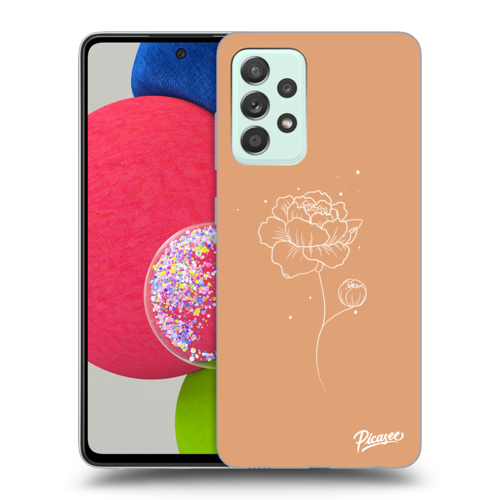Picasee Samsung Galaxy A52s 5G A528B Hülle - Schwarzes Silikon - Peonies