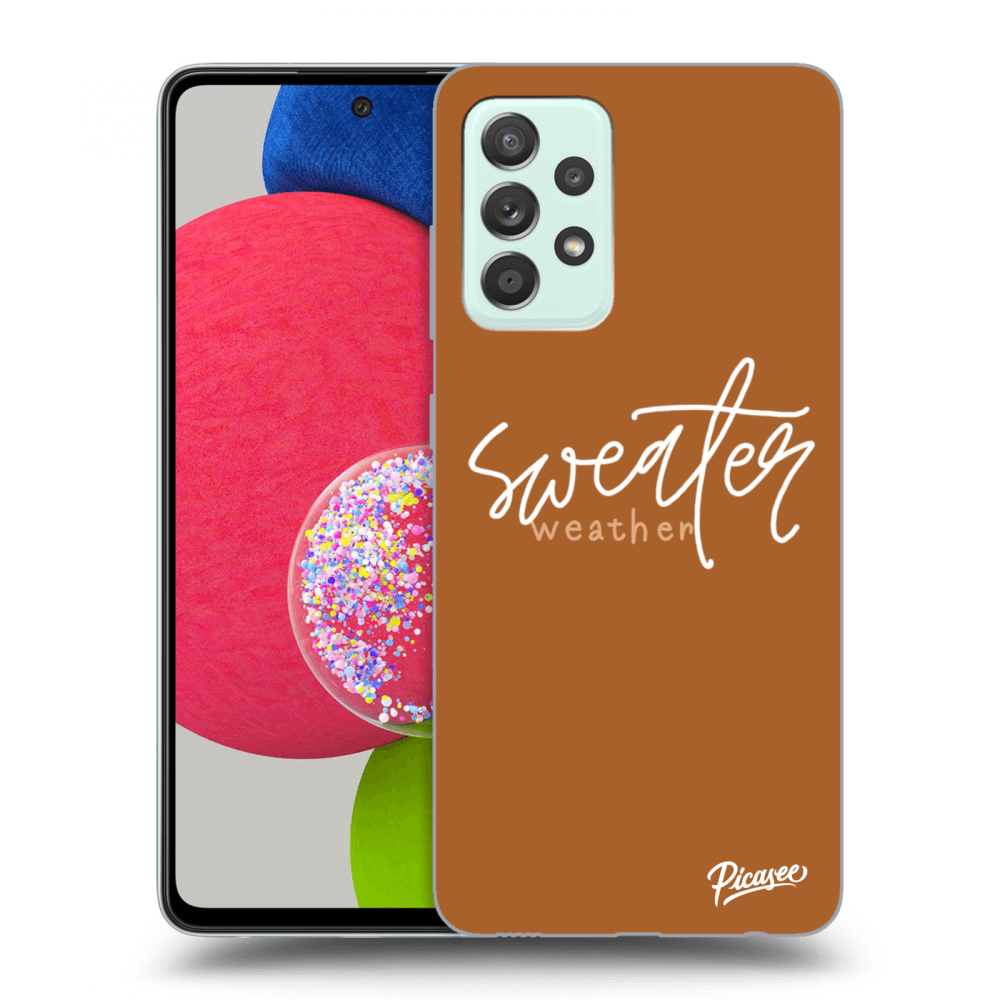 Picasee Samsung Galaxy A52s 5G A528B Hülle - Schwarzes Silikon - Sweater weather