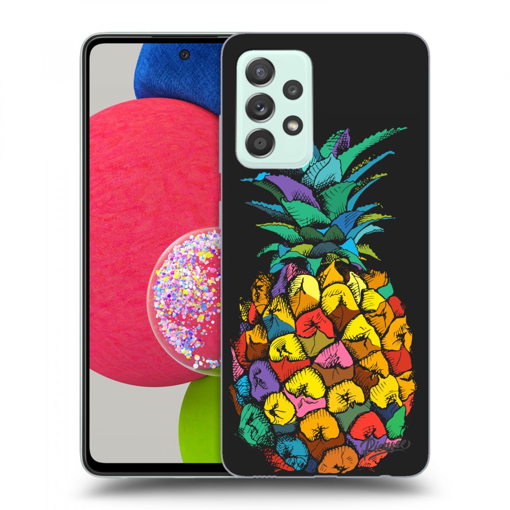 Picasee Samsung Galaxy A52s 5G A528B Hülle - Schwarzes Silikon - Pineapple