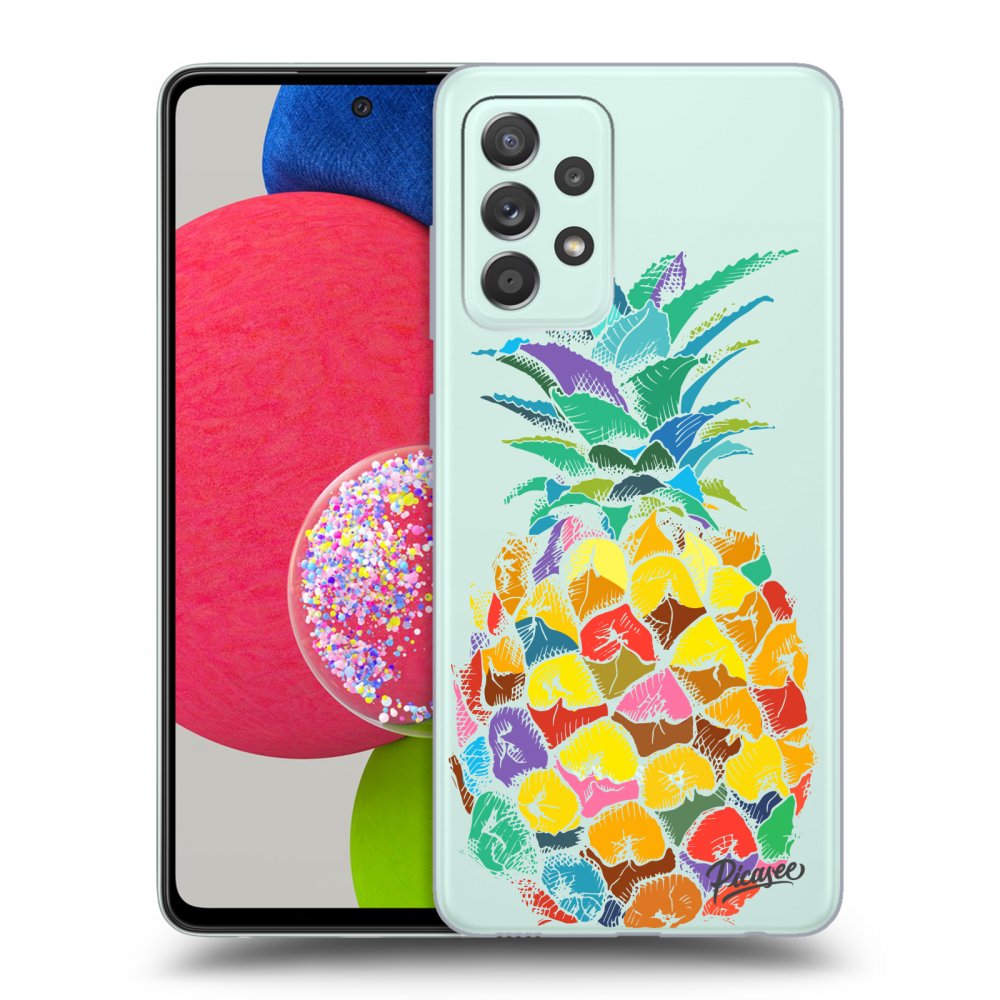 Picasee Samsung Galaxy A52s 5G A528B Hülle - Transparentes Silikon - Pineapple