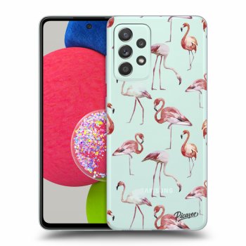 Picasee Samsung Galaxy A52s 5G A528B Hülle - Transparentes Silikon - Flamingos