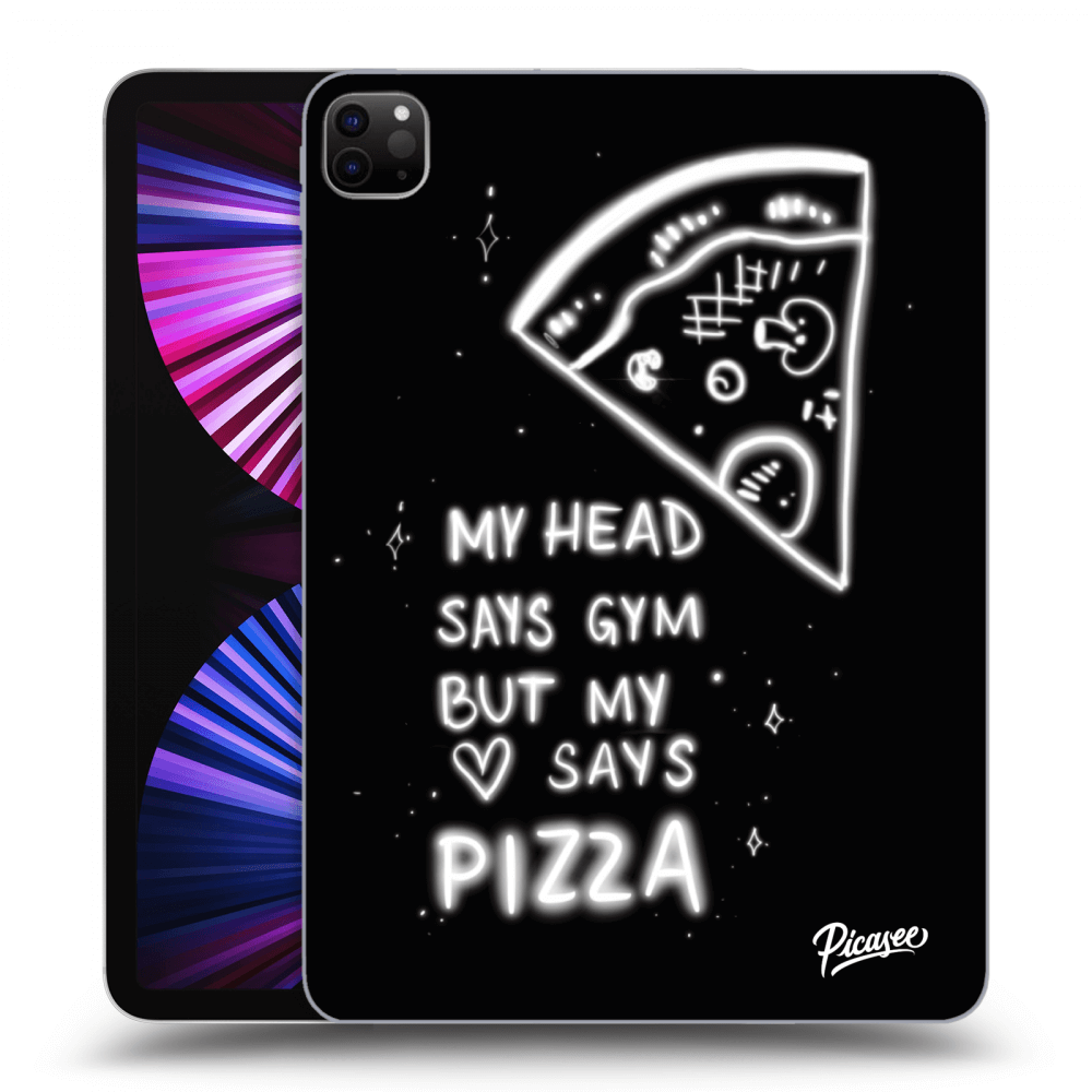 Picasee Schwarze Silikonhülle für Apple iPad Pro 11" 2021 (3.gen) - Pizza