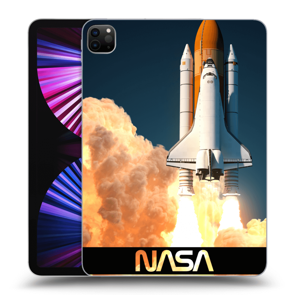 Picasee Schwarze Silikonhülle für Apple iPad Pro 11" 2021 (3.gen) - Space Shuttle