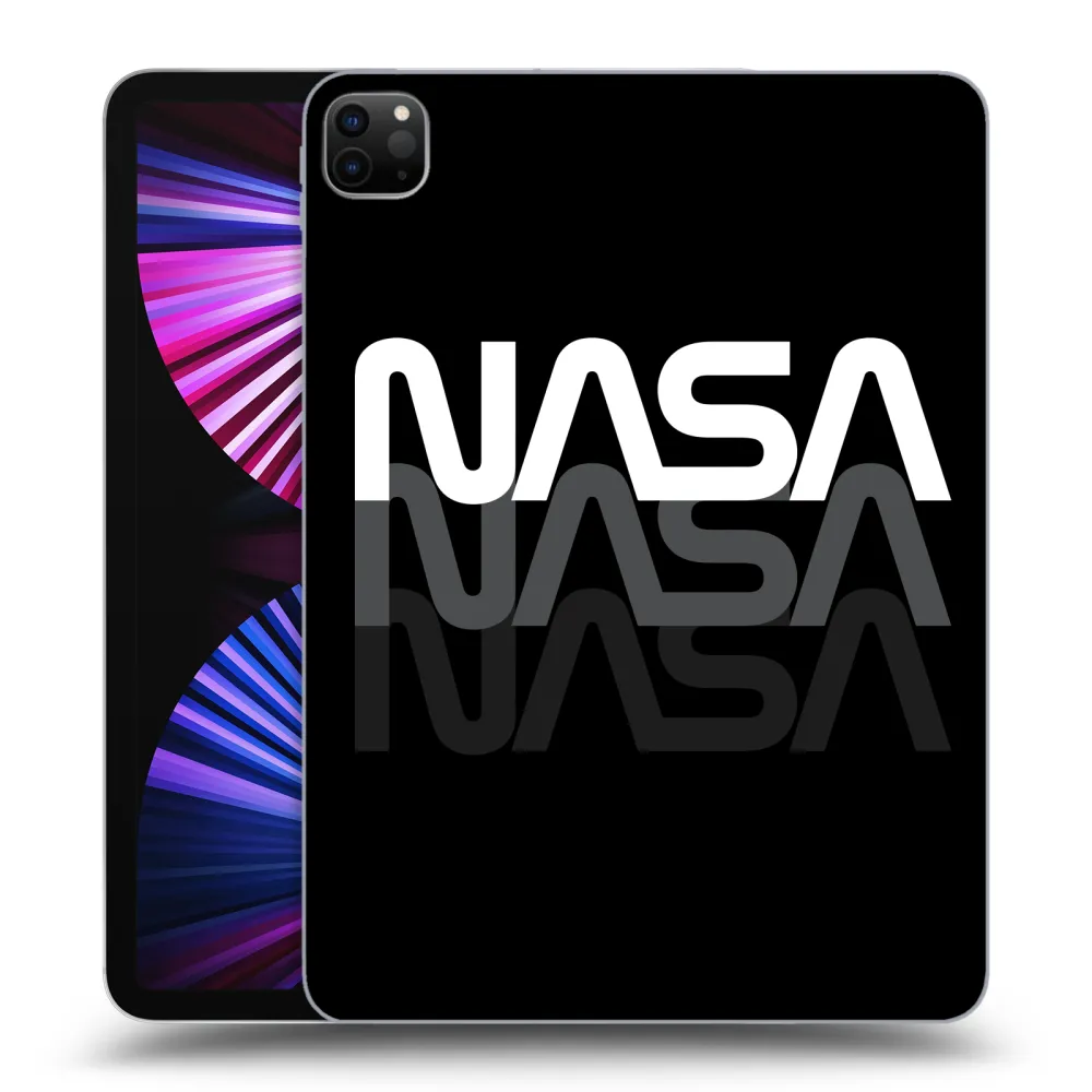 Picasee Schwarze Silikonhülle für Apple iPad Pro 11" 2021 (3.gen) - NASA Triple