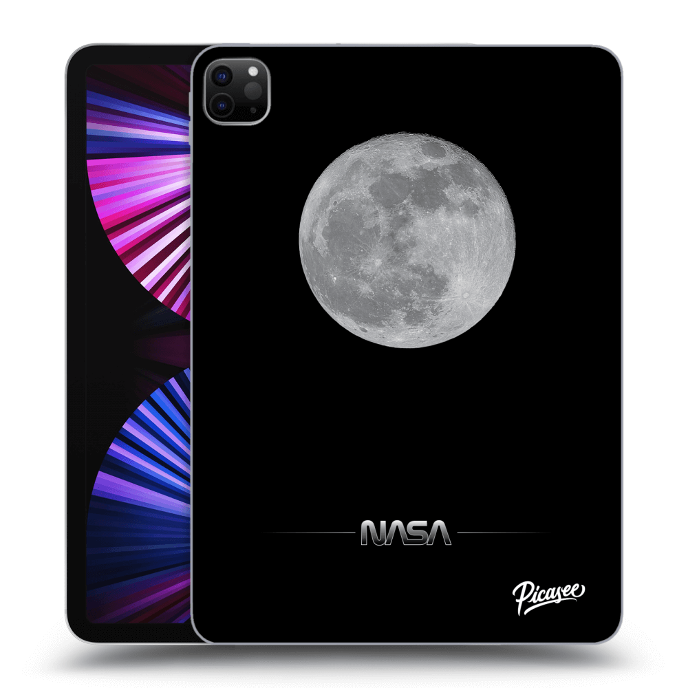 Picasee Schwarze Silikonhülle für Apple iPad Pro 11" 2021 (3.gen) - Moon Minimal