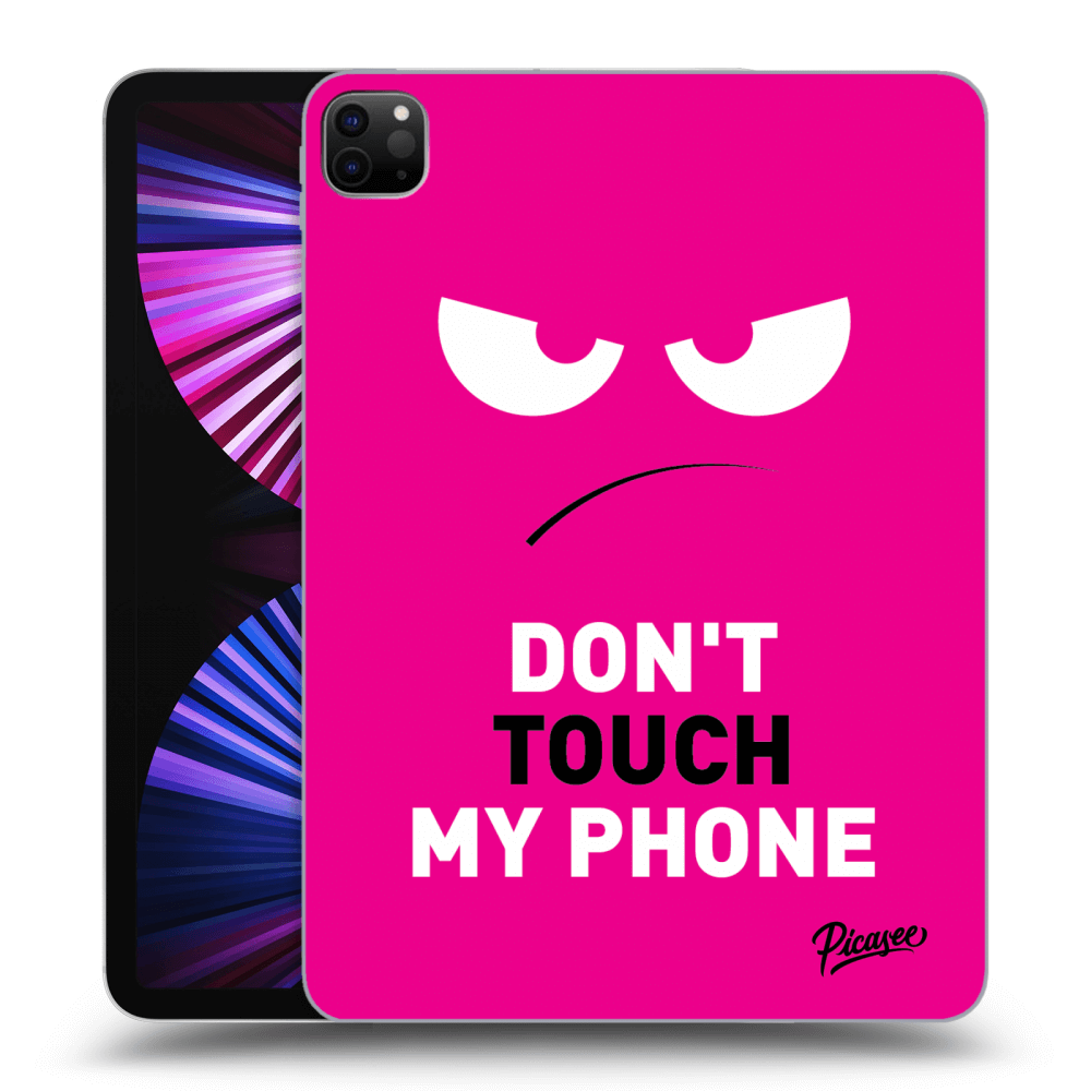 Picasee transparente Silikonhülle für Apple iPad Pro 11" 2021 (3.gen) - Angry Eyes - Pink