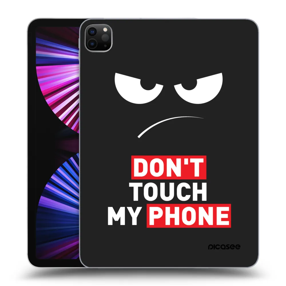 Picasee Schwarze Silikonhülle für Apple iPad Pro 11" 2021 (3.gen) - Angry Eyes - Transparent