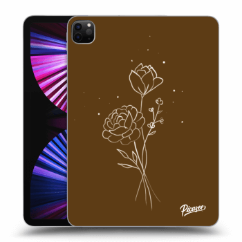 Hülle für Apple iPad Pro 11" 2021 (3.gen) - Brown flowers