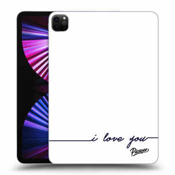Picasee Schwarze Silikonhülle für Apple iPad Pro 11" 2021 (3.gen) - I love you