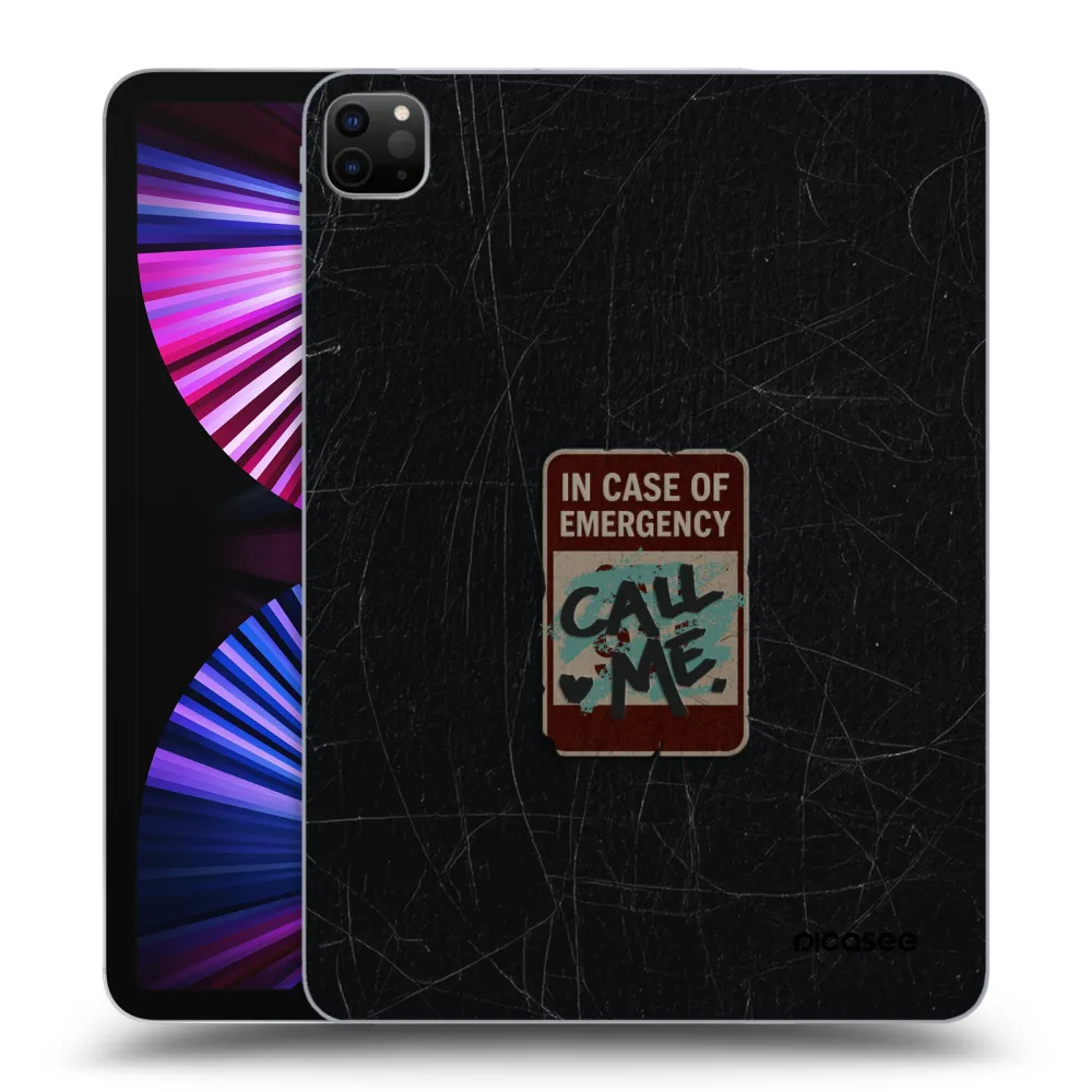 Picasee Schwarze Silikonhülle für Apple iPad Pro 11" 2021 (3.gen) - EMERGENCY