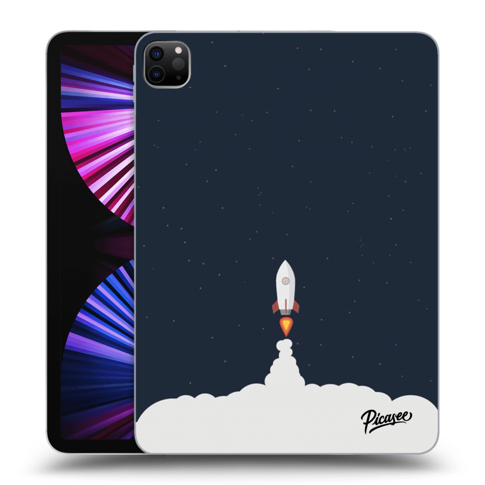 Picasee Schwarze Silikonhülle für Apple iPad Pro 11" 2021 (3.gen) - Astronaut 2