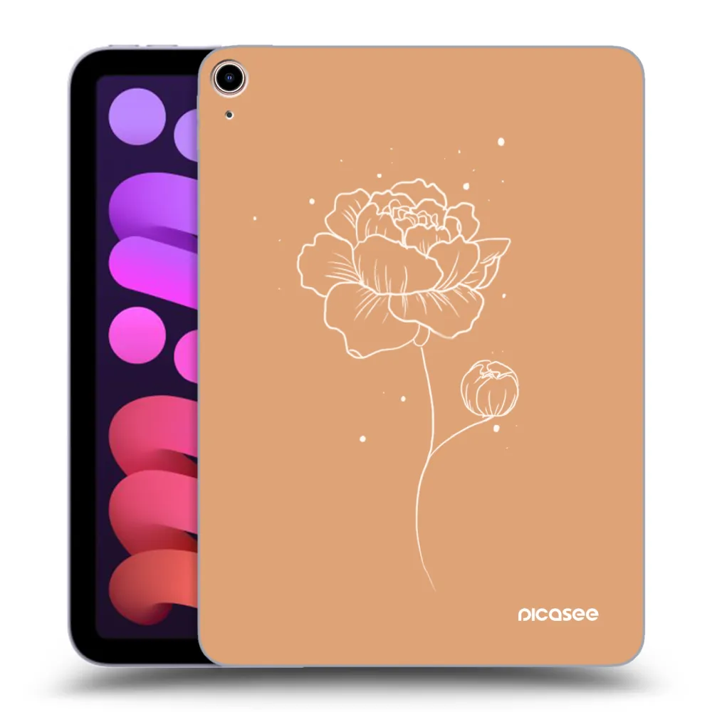 Picasee transparente Silikonhülle für Apple iPad mini 2021 (6. gen) - Peonies