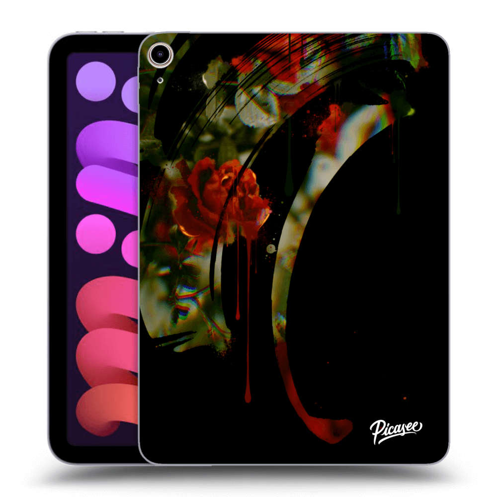 Picasee transparente Silikonhülle für Apple iPad mini 2021 (6. gen) - Roses black