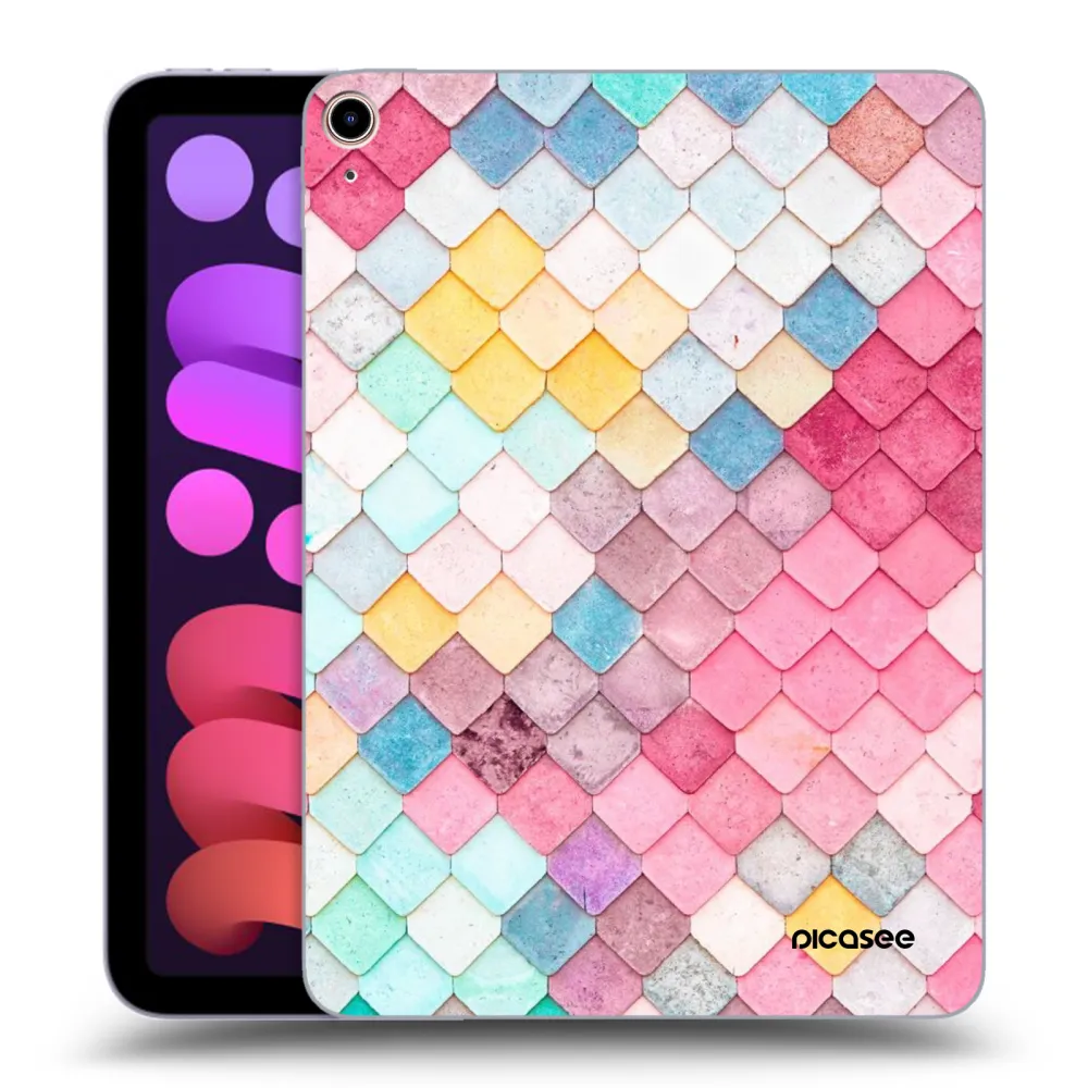 Picasee transparente Silikonhülle für Apple iPad mini 2021 (6. gen) - Farbiges Dach