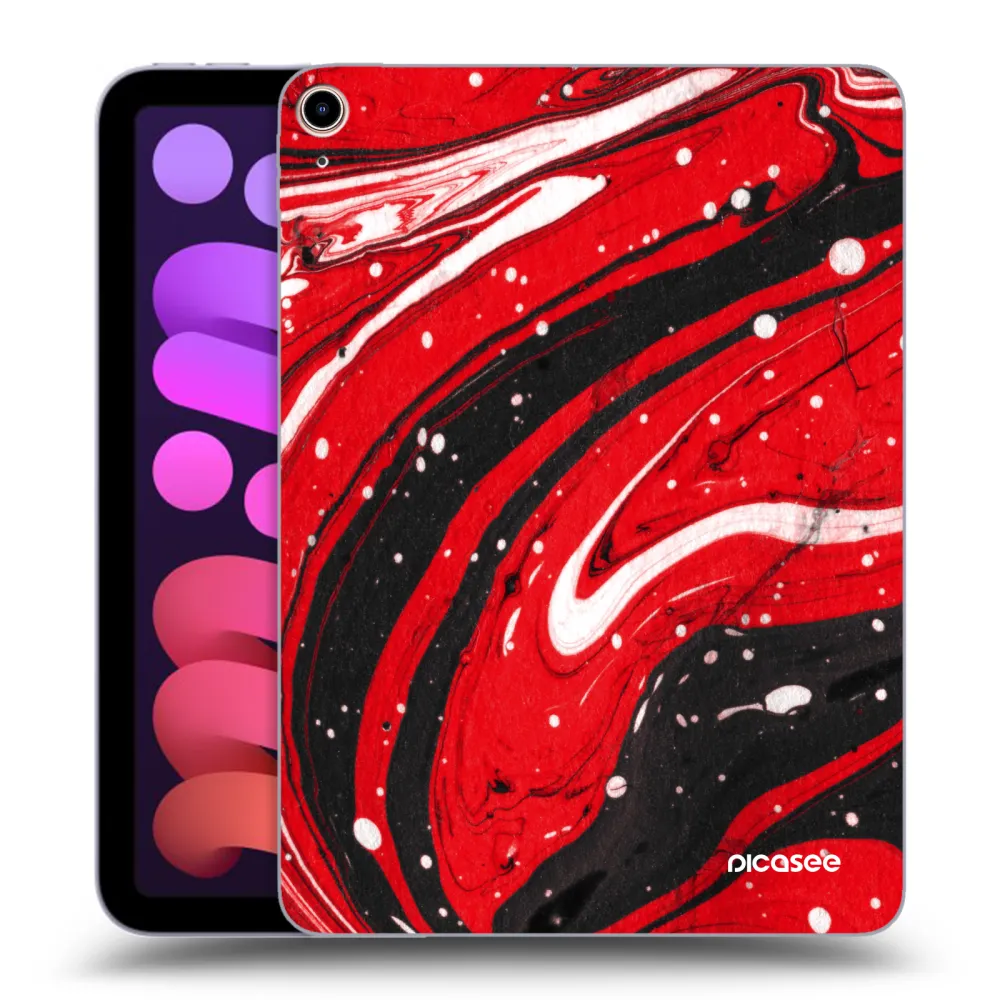 Picasee transparente Silikonhülle für Apple iPad mini 2021 (6. gen) - Red black
