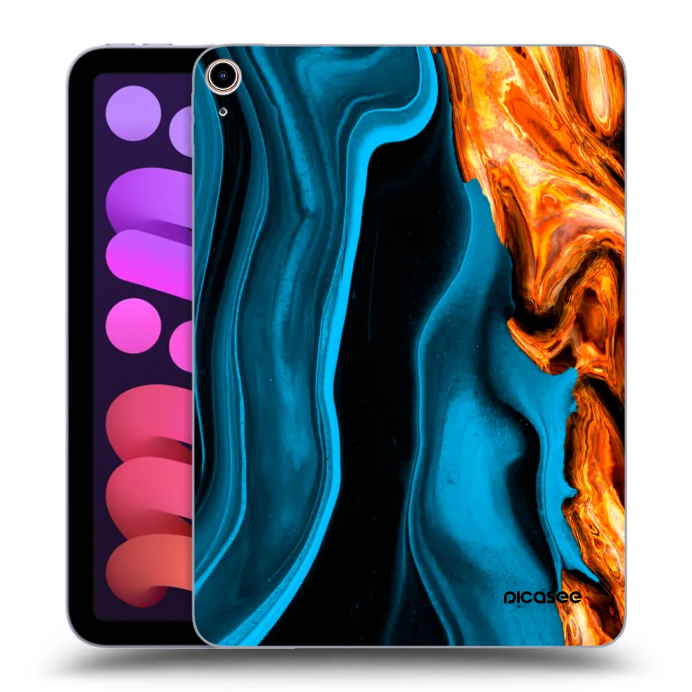 Picasee transparente Silikonhülle für Apple iPad mini 2021 (6. gen) - Gold blue
